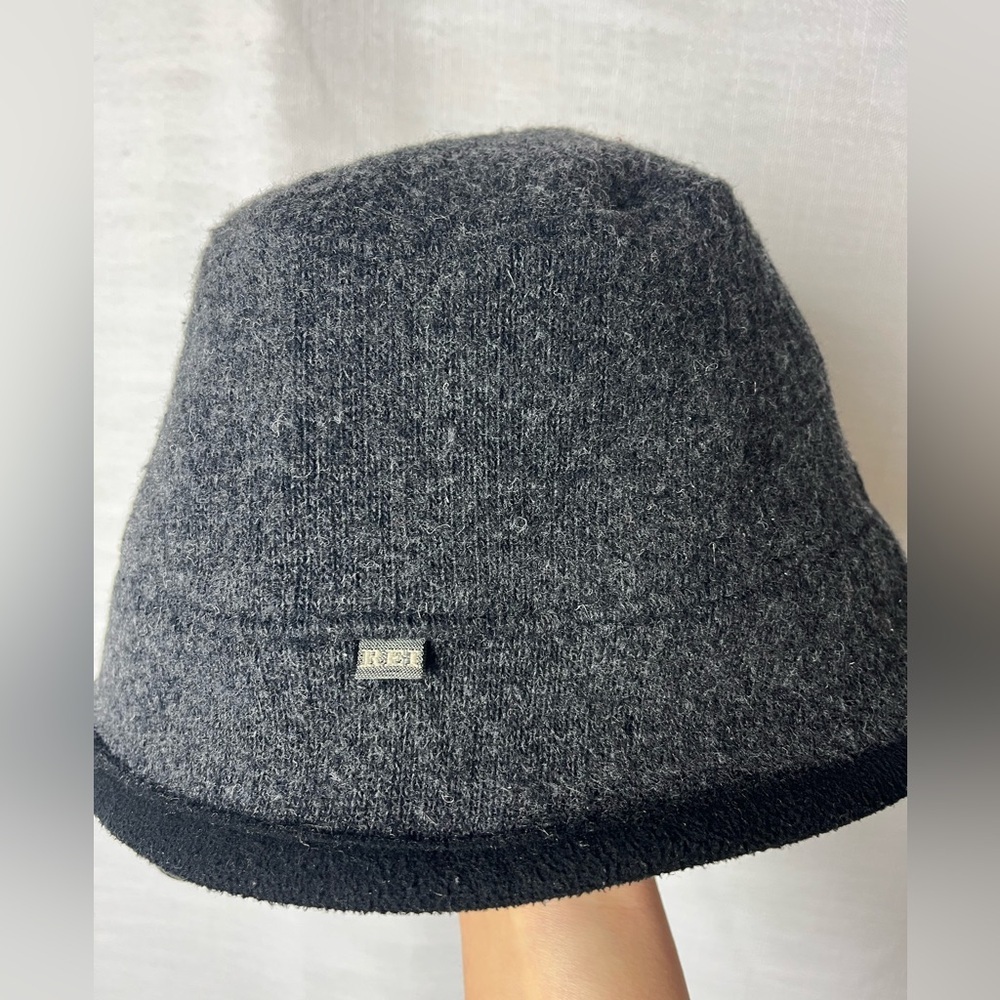 REI Charcoal Wool Blend Winter Bucket Hat Fleece Lined Size S/M